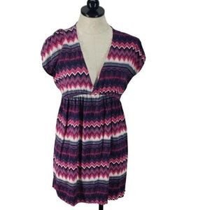 Hang Ten Chevron Pink/Purple Swimsuit Cover up